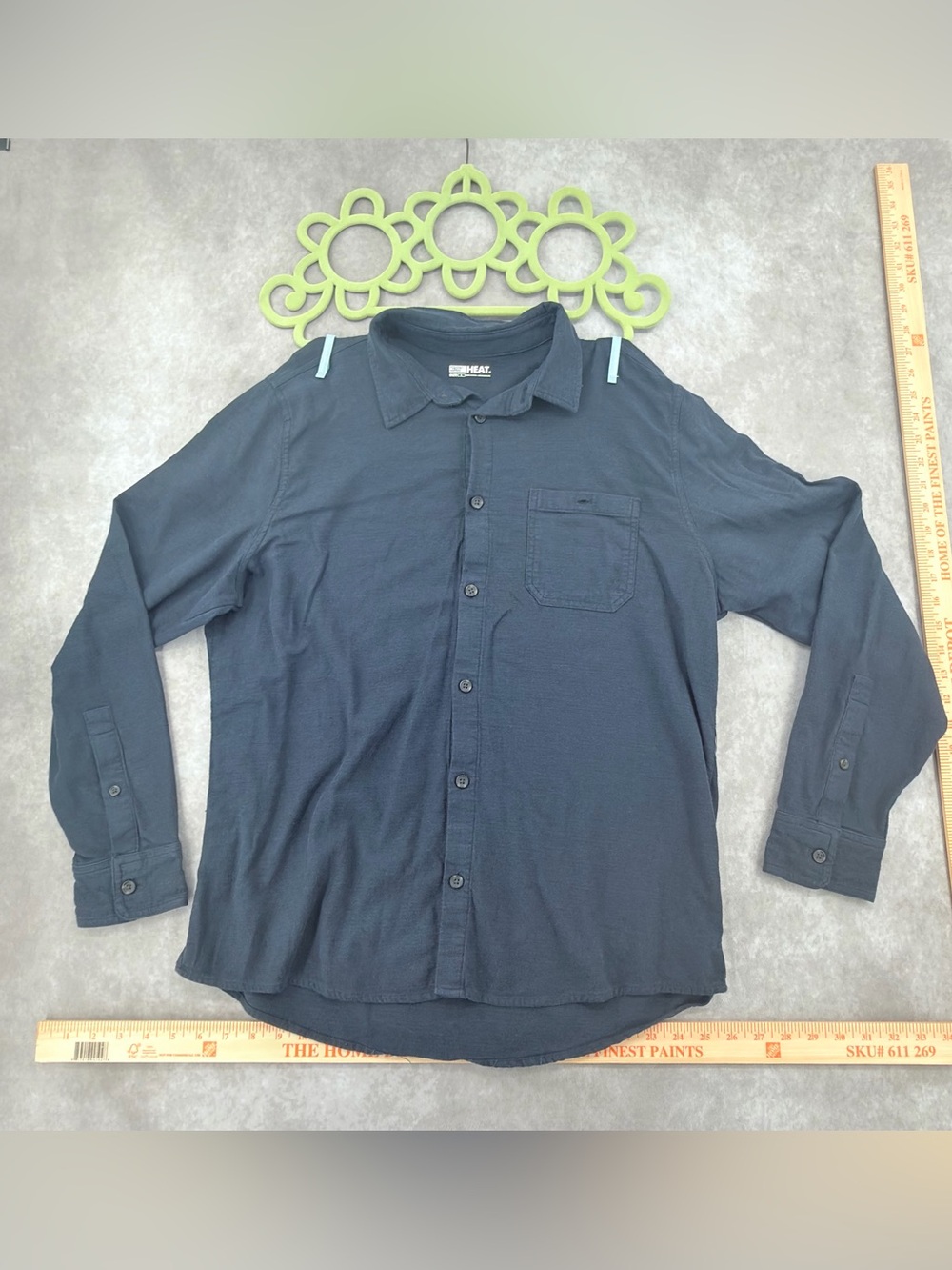32 Degrees Men’s Navy Long-Sleeve Button-Down Shirt